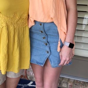 Boutique Denim Mini Skirt